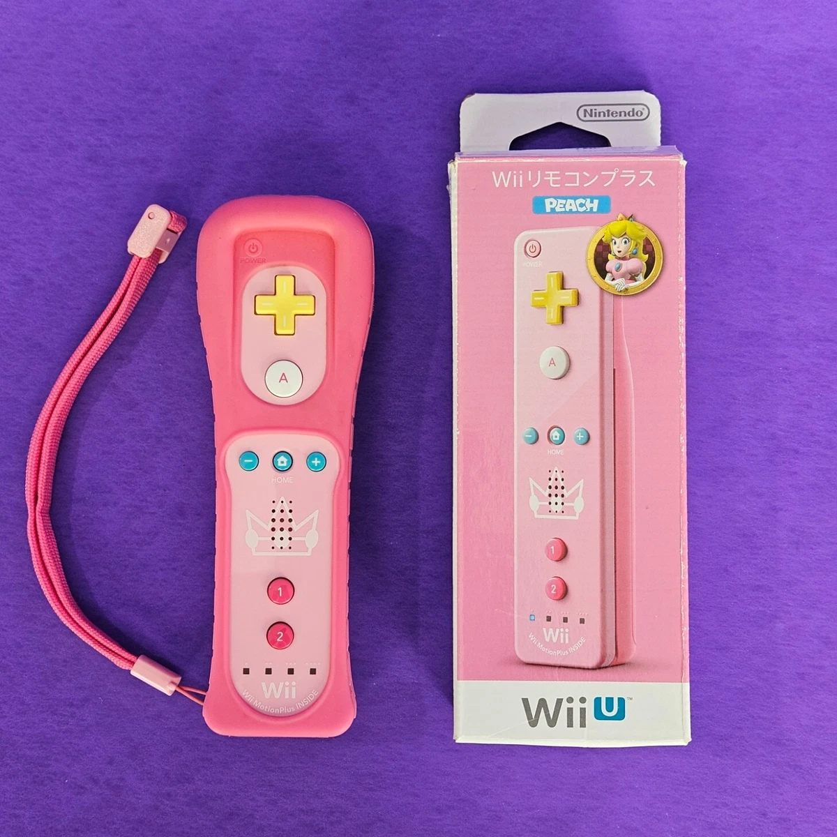 Official Wii Remote PEACH 🍑Nintendo Motion Plus Inside 👾 Wii U