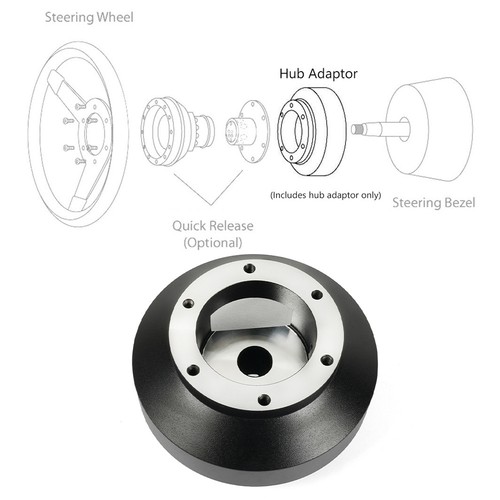 Black Steering Wheel Base Car Conversion Parts for Honda Civic Fit Acura 131H - Picture 9 of 10
