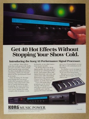 1989 Korg A3 Performance Signal Processor vintage print Ad