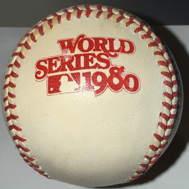 Rawlings Official Vintage 1980 World Series Baseball Haiti Phillies vs Royals