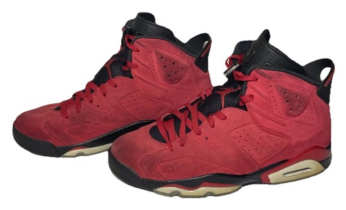 Scarpe sneakers Air Jordan 6 retrò uomo taglia 11 Toro Bravo rosso scamosciato - CT8529-600 - Foto 3 di 7