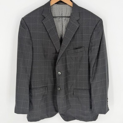 Corneliani Academy Super 130 Wool Puppytooth Blazer 44R Italy Sport Coat