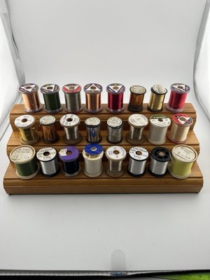 24 Post 3 Tier Tying Thread Holder Spirit River? Orvis? Full With Spools!