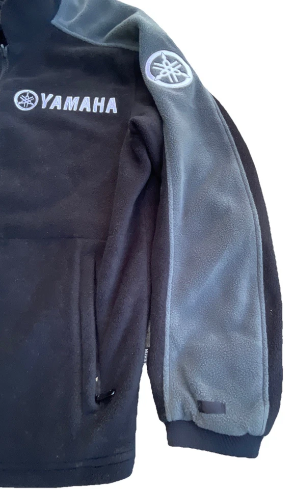 Vintage Y2K Team Yamaha Full Zip Fleece Embroidered 2-sided Jacket Coat Mens XL - Image 4 of 4