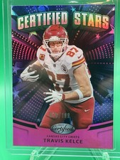 Travis Kelce Certified Stars Pink #d 76/199 2025 Panini Certified - #CST-TKE 