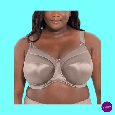 Goddess Damen Plus Size Keira Bügel-BH mit Band, Pebble, UK 38 G | EU 85G