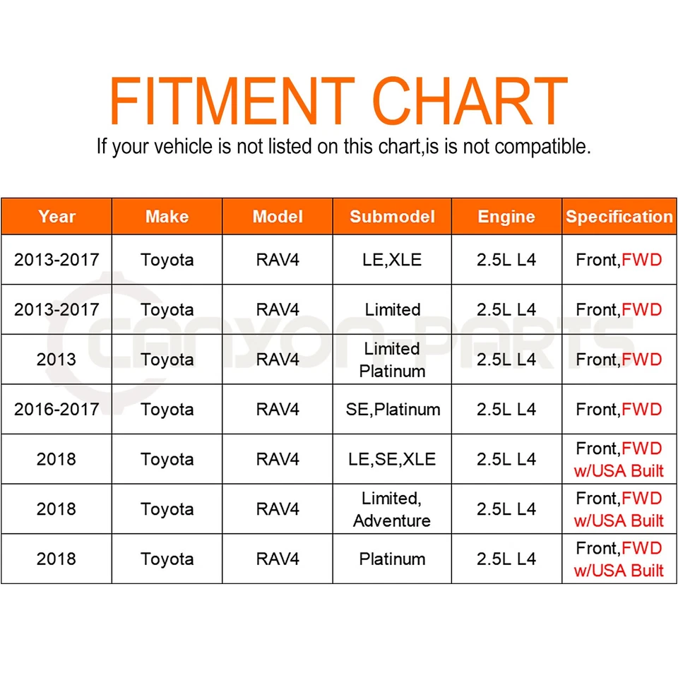 Eje delantero izquierdo derecho CV para Toyota RAV4 SE LE XLE 2013-2018 Limited tracción delantera Foto 2 de 4