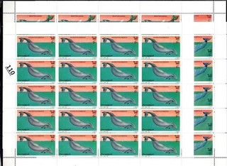 TJ 20X SOMALIA 1999 MNH WHALES