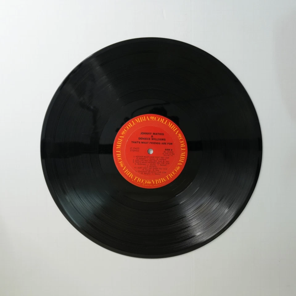 Johnny Mathis & Deniece Williams – That’s What Friends Are For LP VTG Foto 3 de 4