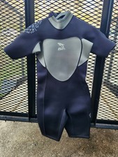 IST ProLine Shorty Wetsuit Black/Gray Scuba Snorkel neoprene nylon suit Size M