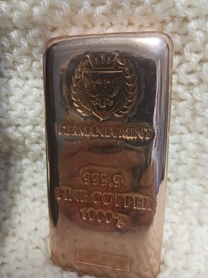 Germania Mint 1 Kilo 999.9 Fine Copper Cast Bar-1000 Grams | eBay