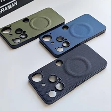 For Nothing Phone (3), Luxury Hybrid Armor Leather Business Magnetic Cover Case