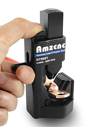 Hammer Lug Crimper Tool - 0000 AWG Battery and Welding( 8 AWG TO 4/0 Wire Gauge) - Picture 1 of 7