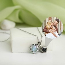Collar de proyección de fotos estrella de cristal personalizado joyería regalo para mamá
