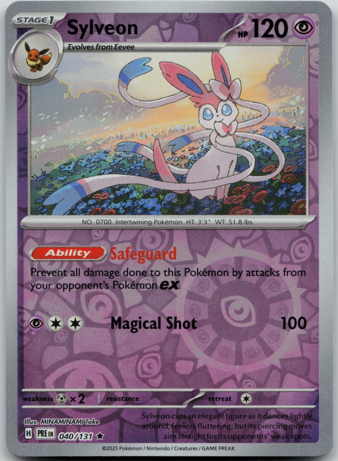 Sylveon 040/131 Reverse Holofoil (HR) SV: Prismatic Evolutions - NM