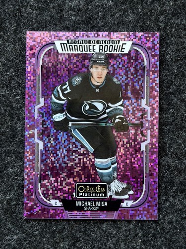2025-26 O-Pee-Chee Platinum Michael Misa Marquee Rookie Violet Pixels /299
