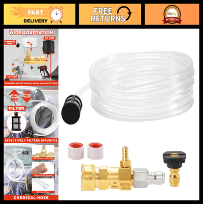 #ad Pressure Washer Downstream Injector Kit 10ft Soap Tubing 3 8quot; Quick Connect 5 $35.99