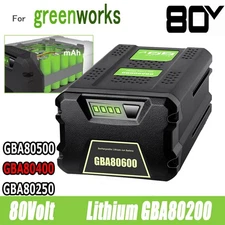 Battery FOR Greenworks 80V Lithium Ion 5.0Ah Rechargeable Li-ion BAB727 GBA80200