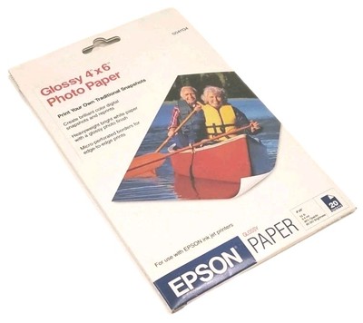 Epson Photo Paper 20 sheets 4in x 6in Glossy White Ink Jet S041134