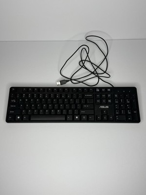 ASUS K49 Wired Full Size Keyboard USB Black Numeric Keypad Tested Working