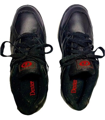 Dexter Men's Bowling Shoes  Size USA 7 - Black - Slide Rite Shoe Bottom Soles ￼￼