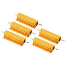 5pcs Aluminum Shell Resistor 100W 3 Ohm Housing Resistor Wirewound Resistors