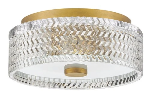 Hinkley Lighting 5041 Elle 2 Light 12"W Flush Mount Drum Ceiling - Chrome - Picture 4 of 12