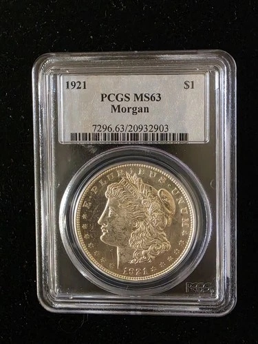 PCGS MS63 1921 Morgan Silver Dollar Uncirculated