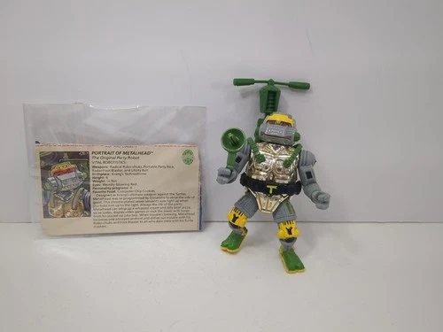 Playmates TMNT 1989 Vintage METALHEAD Complete w/File CARD Pre-owned