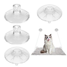 4 PCS Cat Window Perch Suction Cup Strong 3.26 x x 1.53 inches, Clear