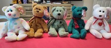 Vintage Authentic Ty Beanie Babies lot Of 5 with Valentino