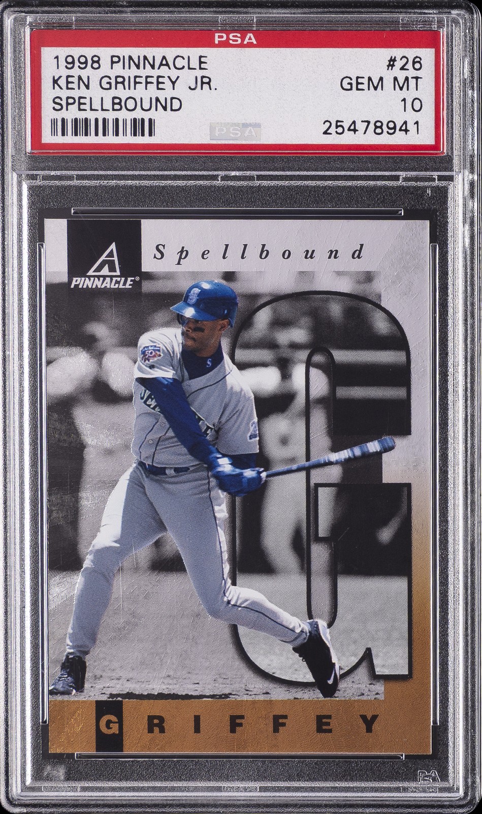 1998 PINNACLE SPELLBOUND #26 KEN GRIFFEY JR. PSA 10 view 1