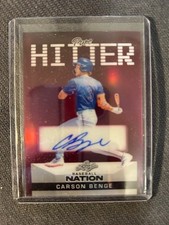 2025 Leaf Baseball Nation Pure Hitter CARSON BENGE #2/6  Auto NY Mets