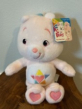 Care Bears True Heart Bear Pink Heart Multicolor Star Stuffed Animal 2007 NWT 8  