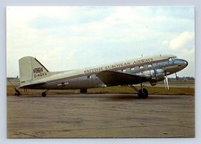 BEA BRITISH EUROPEAN AIRWAYS DOUGLAS DC-3 VINTAGE AIRCRAFT POSTCARD G-AGYX