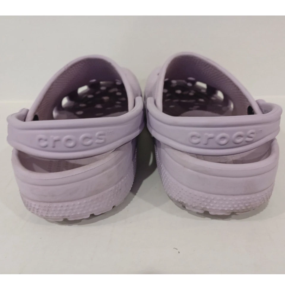 Zueco de plataforma clásico CROCS para mujer talla 10 blanco sin cordones cómodo violeta claro Foto 3 de 4