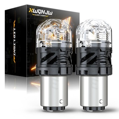 TYPE-1 Switchback LED Front Turn Signal Light Bulbs 1157 2357 Amber&White