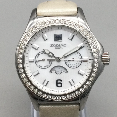 Zodiac Air Dragon Womens 40mm Watch Stainless Swiss Day Night Date