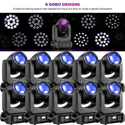 150W 6+12 Prism Moving Head Lights 8 GOBO 8 Colors Beam Stage Light for DJ Party