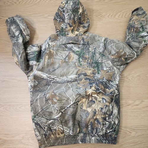 Realtree Xtra Camo Hunting Jacket Mens M Hood Zip Snap Insulated Heavy Coat EUC - Picture 6 of 16
