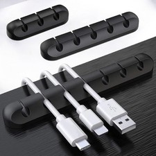 Kabelhalter Organizer Silikon Kabel Halter Kabelclips Ladekabel USB Schwarz Weiß