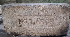 No. 1 ARCH stamped antique fire brick