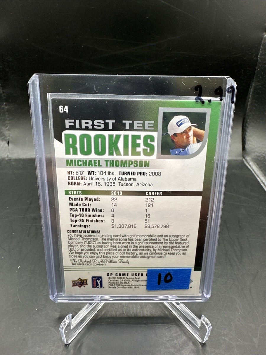 ROCHA,メロハー,AOR,新品,MICHAEL THOMPSON 2021 SP Game Used Michael Thompson First Tee Rookies Patch