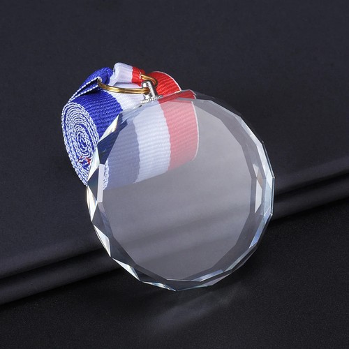 1PZ Medaglie Vetro Cristallo Logo Personalizzato Gratis Souvenir Sportivi Medaglie Onore - Foto 7 di 10