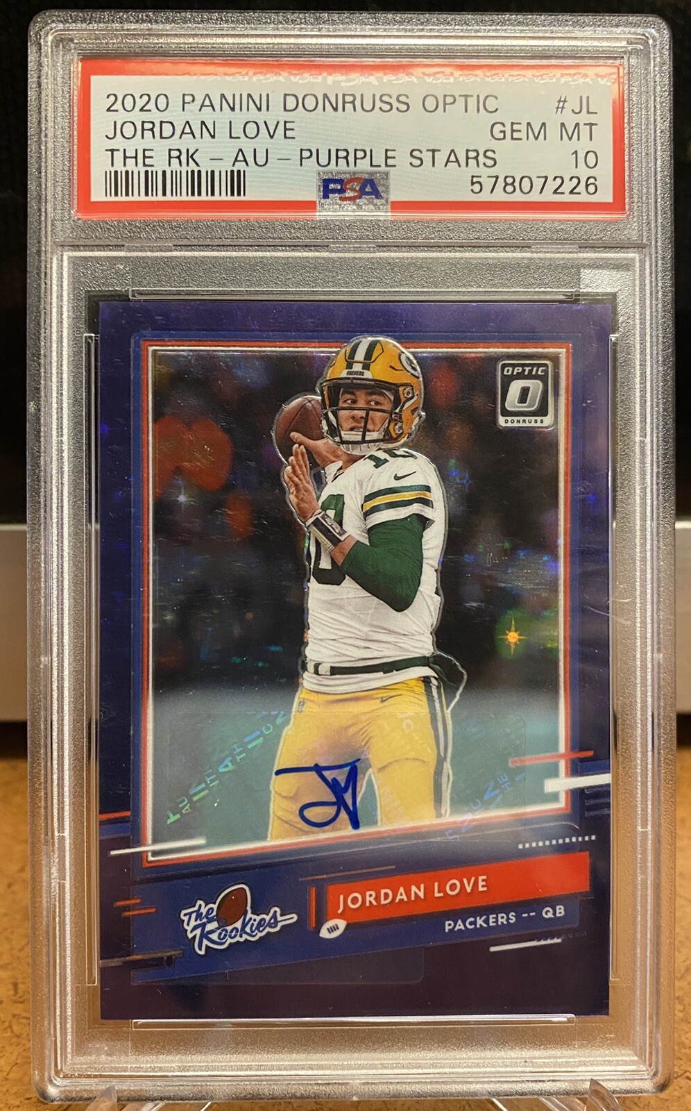 Jordan Love Panini Donruss Optic the Rookies #JL Autograph-Purple Stars