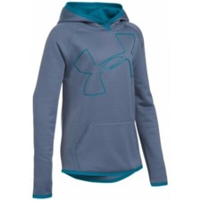 Under Armour Girl  s Aurora Purple UA Armour Fleece Jumbo Logo Hoodie
