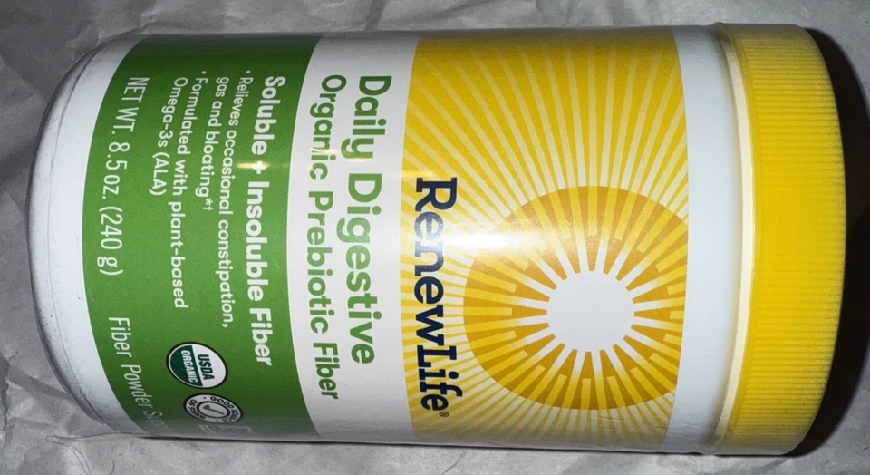 Fibra digestiva diaria Renew Life fibra prebiótica orgánica 8,5 oz 240 g caducidad 03/2026 Foto 4 de 4