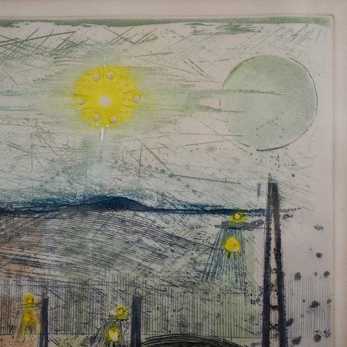 Vintage René Carcan Signed Limited Edition Abstract Etching "Under the Sun" - Picture 7 of 18