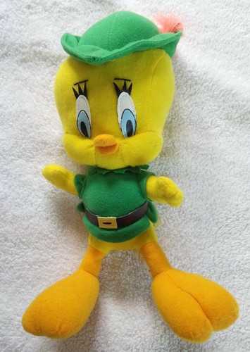 Ace ~ Tweety Bird as Peter Pan Stuffed Animal ~ 1997 ~ 10 in Tall ~ Vintage - Picture 1 of 6