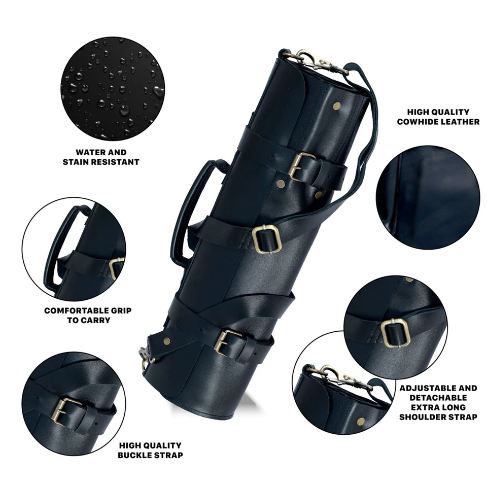 Personalized Leather Knife Roll for Chef,  Knife Storage Roll, Gift for Chef - Image 4 of 4